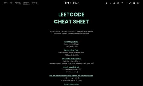 Study Guide by Subjects. . Pirateking leetcode